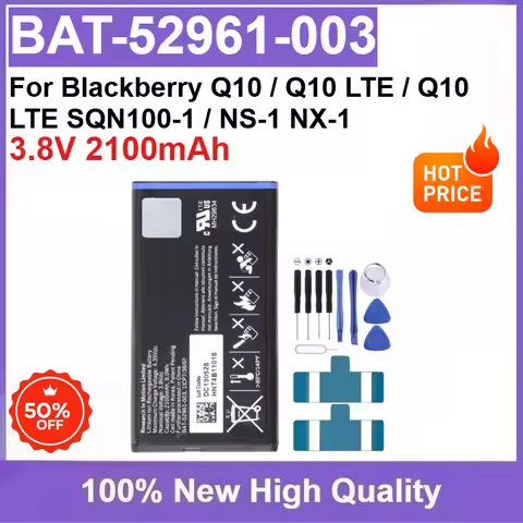 High Capacity BAT-52961-003 NX1 3.8V 2100mAh Mobile Phone Battery for Blackberry Q10 Q10 LTE Q10 LTE