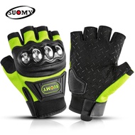 SUOMY Fingerless Gloves Summer Motorcycle Gloves Breathable Motorbike Half Finger Glove Dirt Bike Cy