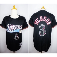 BASKETBALL JERSEY SLEEVE SIXERS 3 ALLEN IVERSON BLACK MN