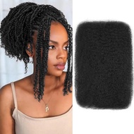 8 Inch 1 Bundle 50g Afro Kinky Bulk Hair For Dreadlocks Extensions Repair Locs Mini Braiding Twist H