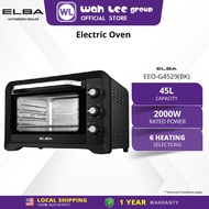 ELBA 45L Electric Oven EEO-G4529(BK) - 6 Heating Selections Rotisserie & Convention Function  Black 