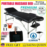 ❤M'sia SAUNA QUEEN Premium PU Leather Aluminium  Wooden Massage Bed  Katil Bekam  Urut  Spa  Katil M