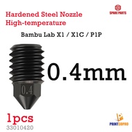 3D Parts Hardened Steel Nozzle High-temperature for Bambu Lab X1 X1C P1P 3D Printer 0.4/0.6mm