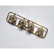 Tamiya Small Gold Plated Rims - 6 Spokes - 95665 - Original