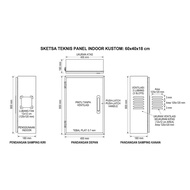 Indoor panel box PD 40x60x18 60x40x18 custom sliding ventilation + hole
