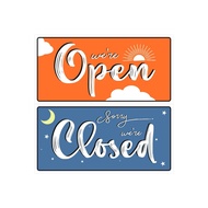 Open Close Sign, Open Close Board, Acrylic Board, Open Close Sign [Two sides + Chain + Glass Head]