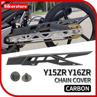 Y15 Y16 Chain Cover Y15ZR Y16ZR Peti Rantai Cover Set Chain Case Coverset Carbon Cover Set Yamaha Accessories