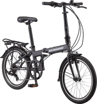 Schwinn Adapt U Folding Foldable Adult Bicycle Bike, 20 Inch Wheels, 7 Speed Shimano Gears, Steel Blue