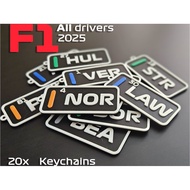 F1 Formula 1 Driver Tags Keychain