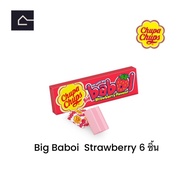 ใหม่ จูปาจุ๊ปส์ หมากฝรั่ง Chupa Chups Big Baboi รสสตอรว์เบอรี่  ขนาด 27g. BBE: 08/2025