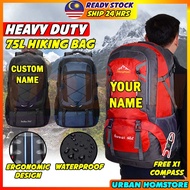 UBH (Free Name) Beg Hiking backpack Bag pack hiking 60L/75L waterproof Comfort strap Sport Travel Ca