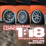 LDRC 1:18 MIATA RX7 NSX R34 ALL CHASSIS VIP style rims by FZTK RC Car Drift