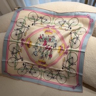 HERMES Les Becanes 自行車絲巾 全新品