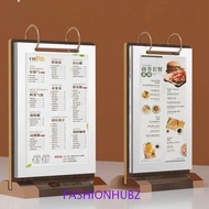 FASHIONHUBZ Ads Display Stand, Label Holder Multi page Menu Card Holder, Multipurpose Aon-slip Acryl