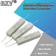 10PCS 10W Cement Resistance 0.1 ~ 10k Ohm 0.33R 1R 10R 100R 0.22 0.33 1 10 100 1K 10K Ohm Cement Res