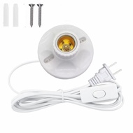  15ft Light Bulb Socket with Cord,E26/ E27 Lamp Base Desktop 15ft Light Socket with Cord Light Bulb