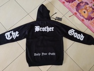 Sweater Polos Pria Hoodie Sherpa Brothergood - Jaket Sherpa Pria Wanita Size M-XXL (Black)