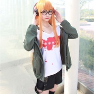 【COD】Persona 5 Futaba Sakura Shirt AFK Cosplay Costume Flight jacket Suit