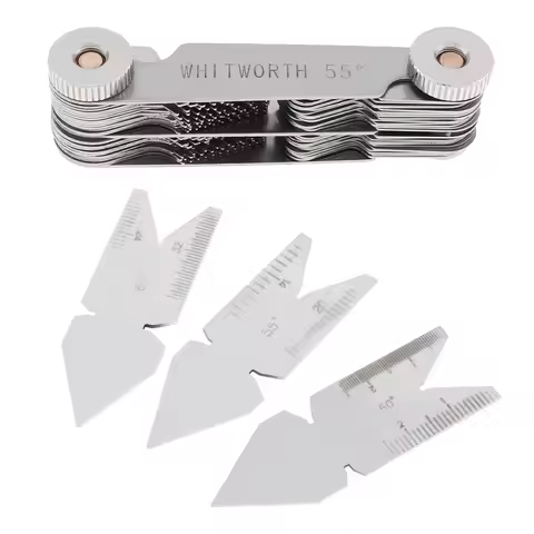 4pcs/set Metric Imperial US Screw Gauge 55 Degree 60 Degree Thread Pitch Gauge for Industrial Measur
