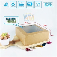 JahWa- (Contents 20Pcs) 22X22X7 Sponge Cake Box 22X22X7 Catering Rice Box/ 25X25X7 Cake Box/ Box/