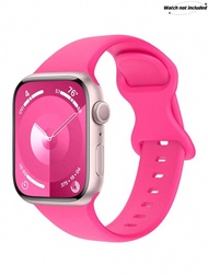 1 Pieza Correa De Reloj Deportivo Suave De Silicona Casual Unisex Con Hebilla Mariposa, Banda De Muñeca Impermeable, Cómoda Y Ajustable, Compatible Con Apple Watch Bandas De 38/40/41/42/44/45/49mm Y Apple Watch Series Ultra/se/9/8/7/6/5/4/3/2/1, Accesorio De Smartwatch