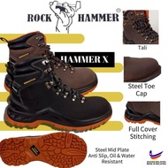 Original Rockhammer Safety Boots Rockhammer Mid Cut 866 brown 866 black kasut keselamatan rockhammer