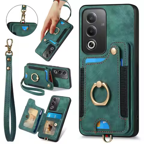 Magnet Back Case For OPPO A5 Pro 5G 4G RFID Leather Wallet Cover For OPPO A6 Pro A80 A98 A79 A78 A58