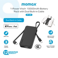 [CCC Certified] Momax IP138 1-Power Vital+ 10000mAh Powerbank with Dual Built-in Cable