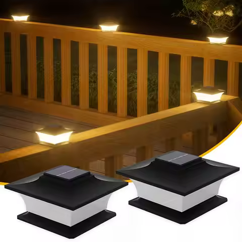 Solar - Powered Outdoor Pillar Lights with Auto On/Off, LED Landscape Lighting for Garden Pathways F
