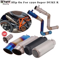 Slip on For 1290 Super DUKE R Motorcycle Exhaust Sytem Modified GP Escape Muffler Connect Middle Link Pipe，with DB kille