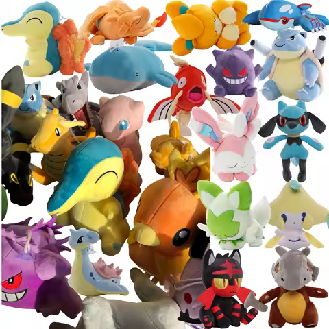 Pokemon Pikachu Peluche Squirtle Bulbasaur Charmander Cyndaquil Plush Cubone Jirachi Litten Stuffed 
