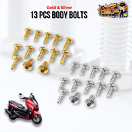 Original HENG Gold Bolts for NMAX V1/V2 | Motorcycle Body Fairings Accessories and Parts