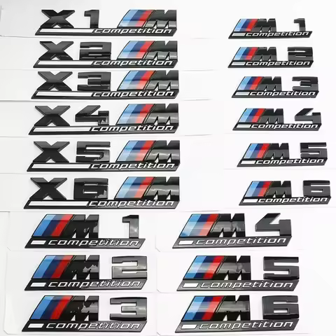 ABS Car Trunk Badge Emblem M Series Numbers For BMW X3M X2M X5M M6 X4M F48 G01 E84 E83 F39 F10 F30 G