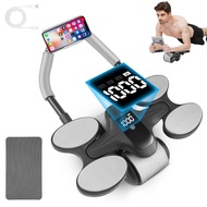 Automatic Rebound Ab Roller Upgraded Ab Roller Exercise Wheel With TimerEasy To Assemble Ab Wheel El