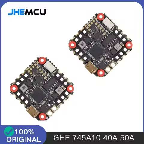 JHEMCU GHF745AIO F745 Flight Controller MPU6000 & BLHeli32 40A 50A 4in1 ESC, 25.5x25.5mm 3-6S for FP