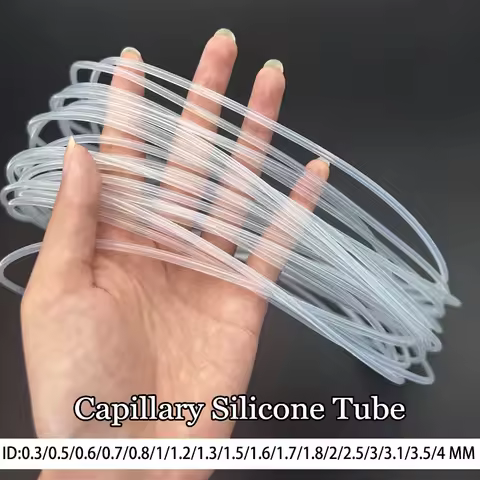 ID 0.3~4mm Premium Clear Capillary Silicone Tubing Heat Resistant 260°C Flexible Hose Liquids Transf