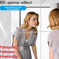 Mirror Wall Sticker Acrylic Self-Adhesive Soft Mirror Sticker Toilet Bathroom Mirror Sticker