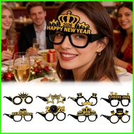 New Years Eve Glasses 8 Pieces Festive Photo Booth Props Festive Dress Up Eyeglasses for Kids Teens 