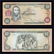 Jamaica Banknote, 2 Dollars 1987, VF Circulated.