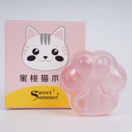 Peach scented soap essential oil, handmade soap cute cat paw soap