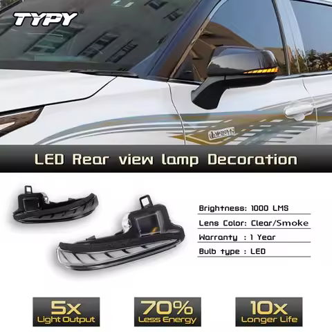 TYPY Car LED Fog Lamp For Toyota RAV4 Tacoma Highlander Alphard Vellfire Lexus LM Car LED Daytime Ru