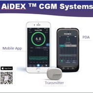 Aidex การตรวจสอบกลูโคสอย่างต่อเนื่อง (CGM) ระบบนิ้วติดการตรวจสอบกลูโคสฟรีไม่มีนิ้วติดกลูโคสเมตร