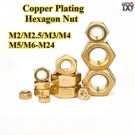 [TXY-LJLM] Copper, Hexagon Nut M2/M2.5/M3/M4/M5/M6-M24 Brass Hexagon Nut, Locking Screw Nut