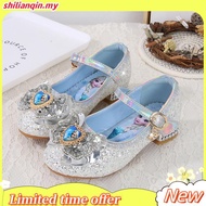 Kids Girl Shoes Frozen Elsa Shoes Crystal  Princess Sandals High Heels Soft Bottom Children Party Sh