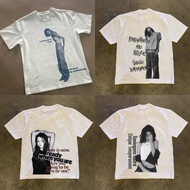 oversize Cartoon fairy Jung Hoyeon print t-shirt round neck short sleeve Korean style