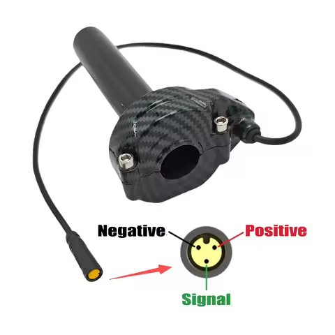 ebike Sron Style 12V-90V Universal Voltage Full Bar Twist Throttle with Bafang Waterproof Plug and S