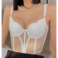 Bra94 Bra Set Wanita (Bra+Cd) Berkawat Bustier Bra Bralette