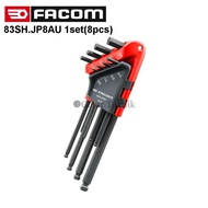 Kunci L Facom 83SH.JP8AU 1set(8pcs) Hex Key Set
