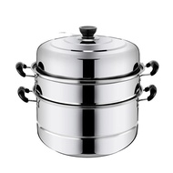 ST/🪁Gaomai Banana Steamer Stainless Steel Thickened Household Multi-Layer Soup Pot Steamed Buns Steamer Induction Cooker