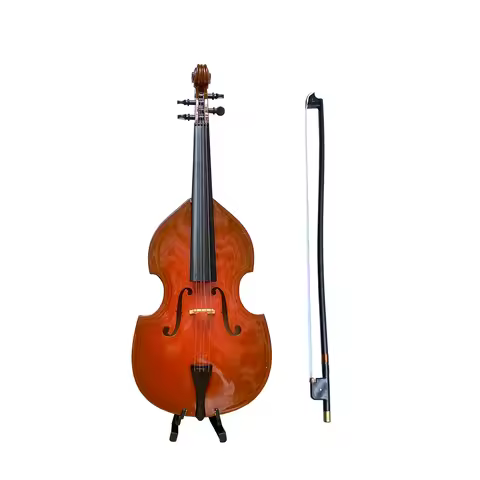9.84" Miniature Double Bass Brown Wood Upright Bass Ornament Decoration